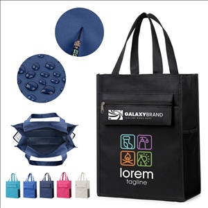 Customizable Oxford Cloth Tote Bag with Zipper & Side Pockets